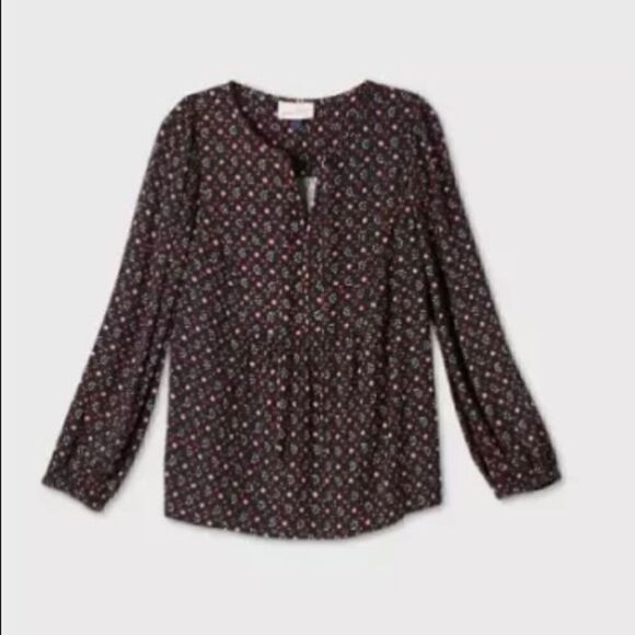 🛍Women Universal Thread Long Sleeve Tie -Front Peasant Size:Small - Picture 5 of 7